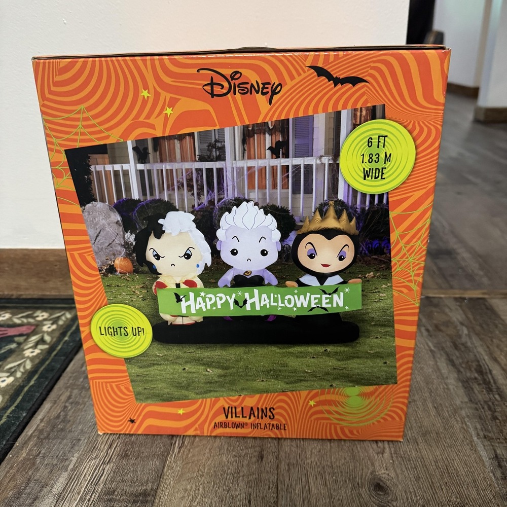 Disney Villains Airblown Inflatable 6 FT Lights Up Halloween Yard Decor Gemmy